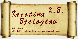 Kristina Bjeloglav vizit kartica